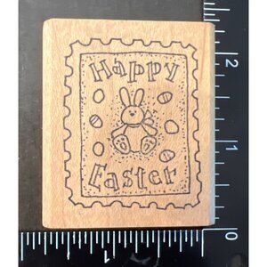 Happy Easter Wood Mounted Rubber Stamp By Peddlers Pack Stampworks 1998